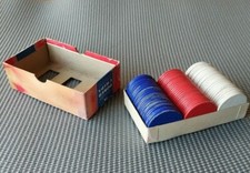 Dennison No.41, 75 POKER CHIPS 59 CENTS. Multi color box