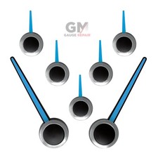 Custom Gauge Cluster Pointer Needle Set for GM 2003 04 05 06 Chrome Blue Black