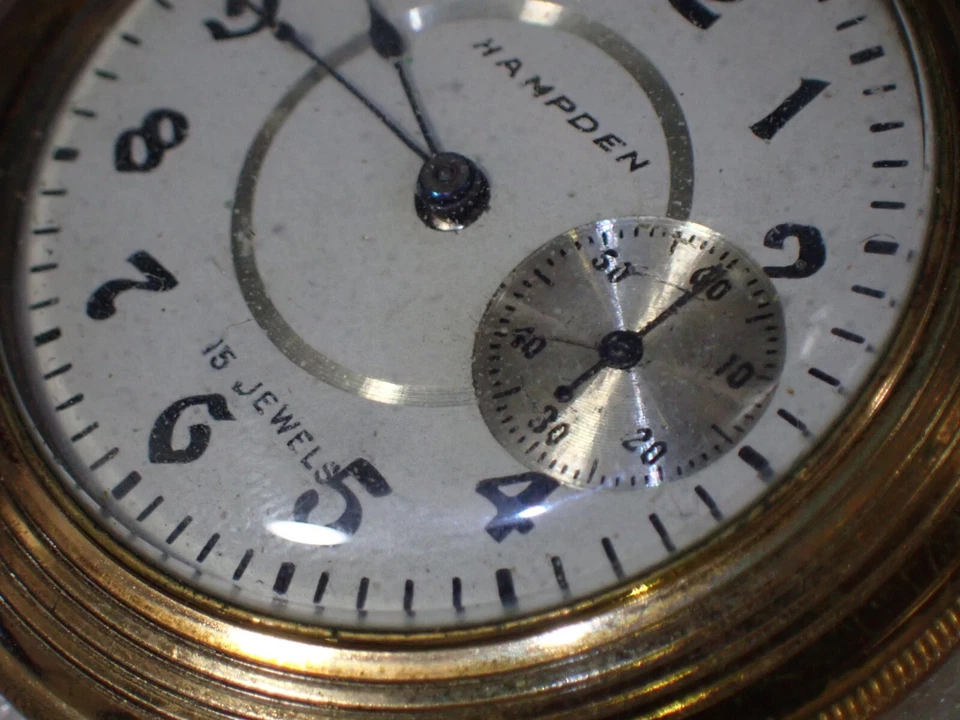 Grade 200 Hampden 7 Jewel Wind Open Face Pocket Watch 6s good balance 1901 - Image 2 of 4