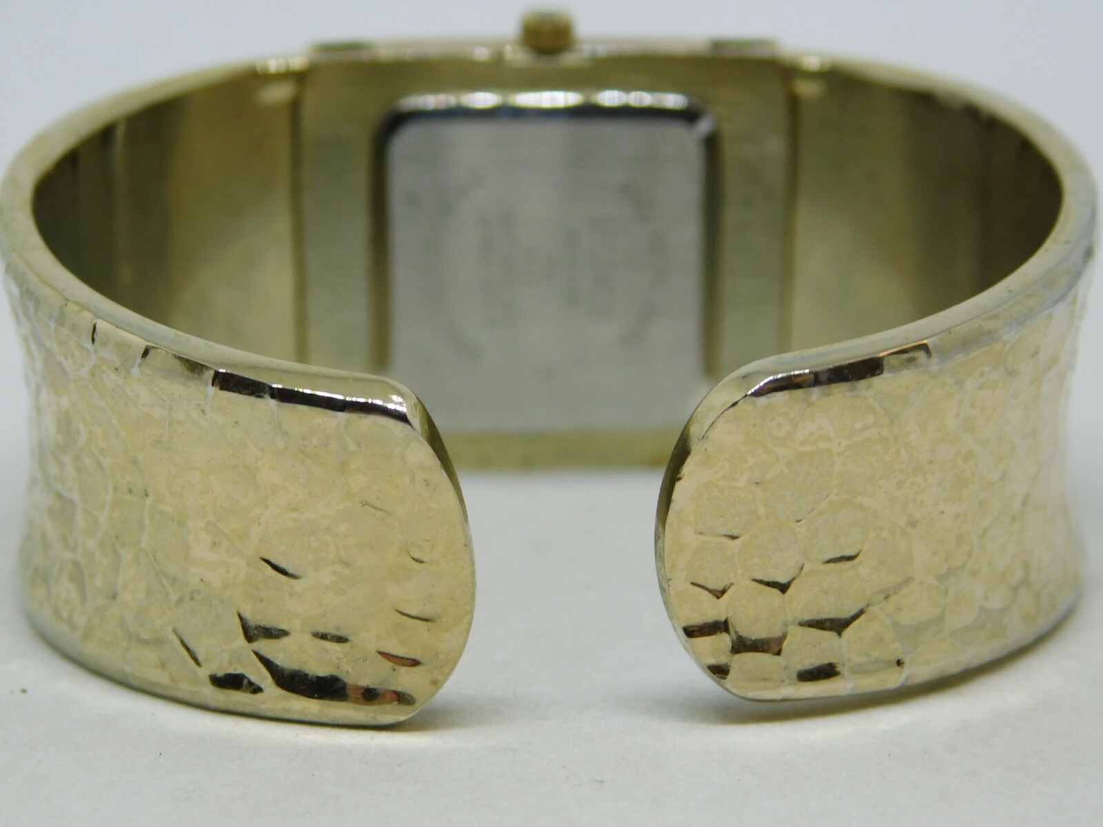 Studio Time Hammered Surface Cuff Bracelet Quartz… - image 3