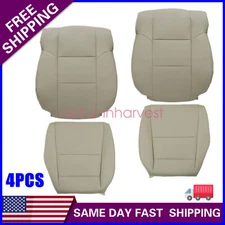 For 2009 to 2014 Acura TSX Driver & Passenger Side Perf Leather Seat Cover Tan