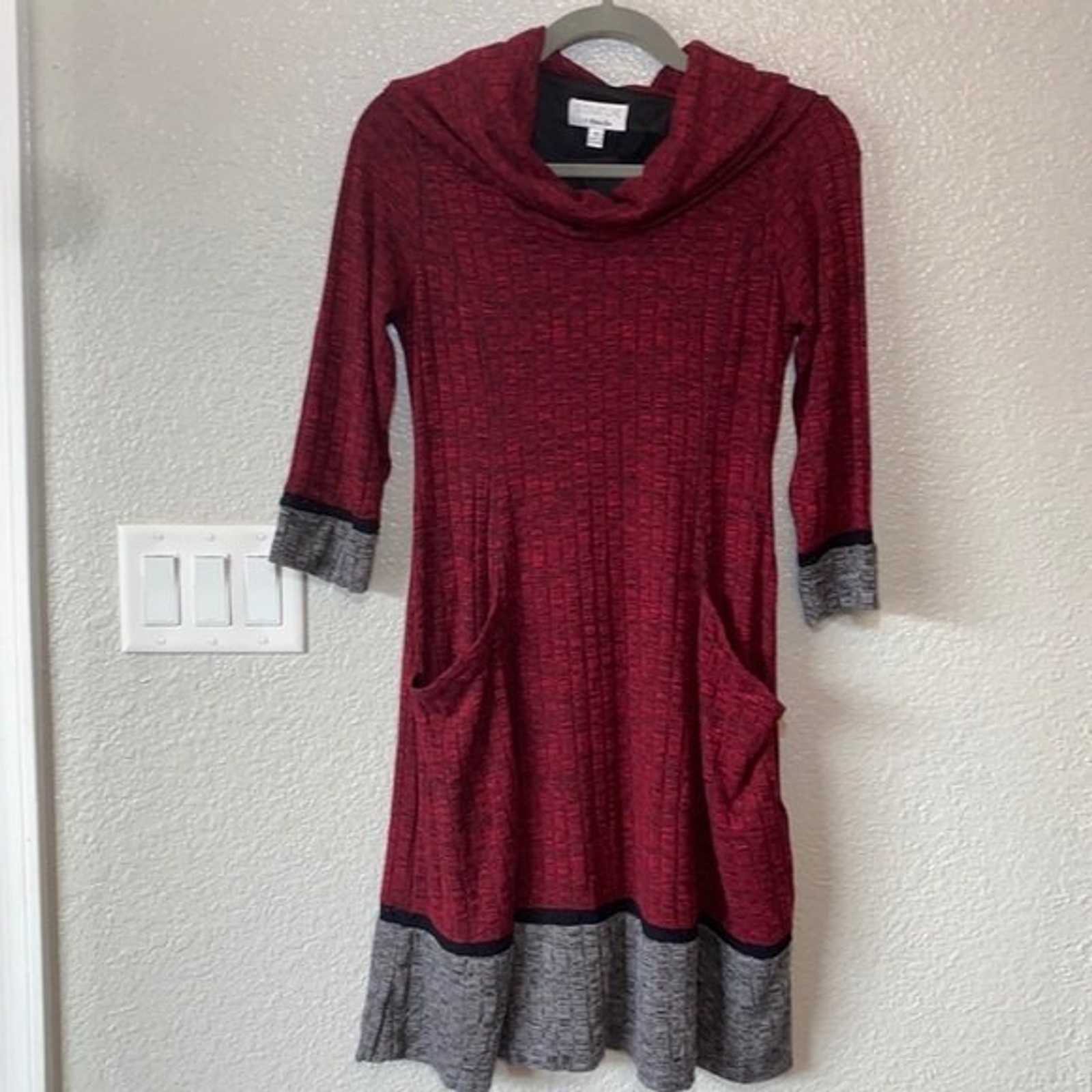 Robbie Bee Cowl Neck Sweater Dress 
