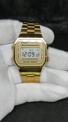 Vintage CASIO Digital Watch A168 D5161 Battery replaced Working