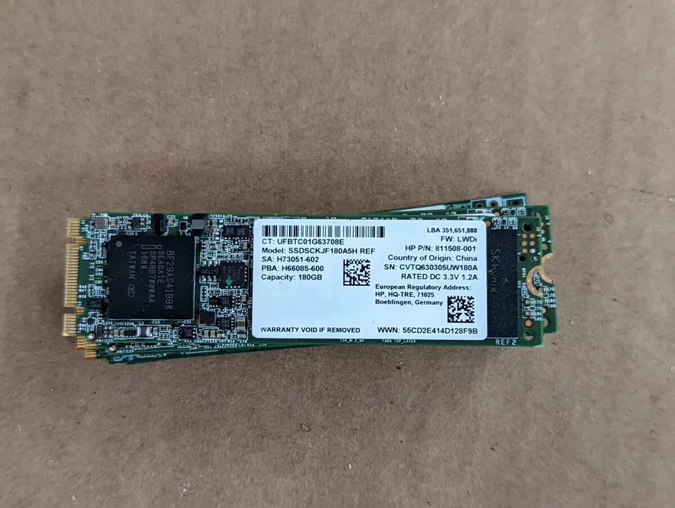 Intel Pro 2500 Series m2 NVMe 180 GB SSD SSDSCKJF180A5H 80mm FAST drive UK - Image 2 of 3