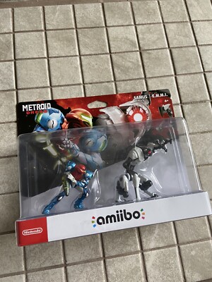 Nintendo amiibo Metroid Dread Samus and E.M.M.I. Figures (2 Pack Set) - New