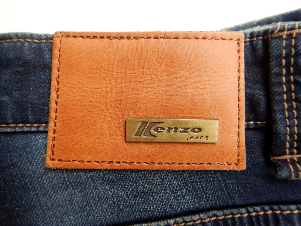 Kenzo Paris Men's Designer Cotton Blue Denim Jeans - Size 36 Leg 34 View 3