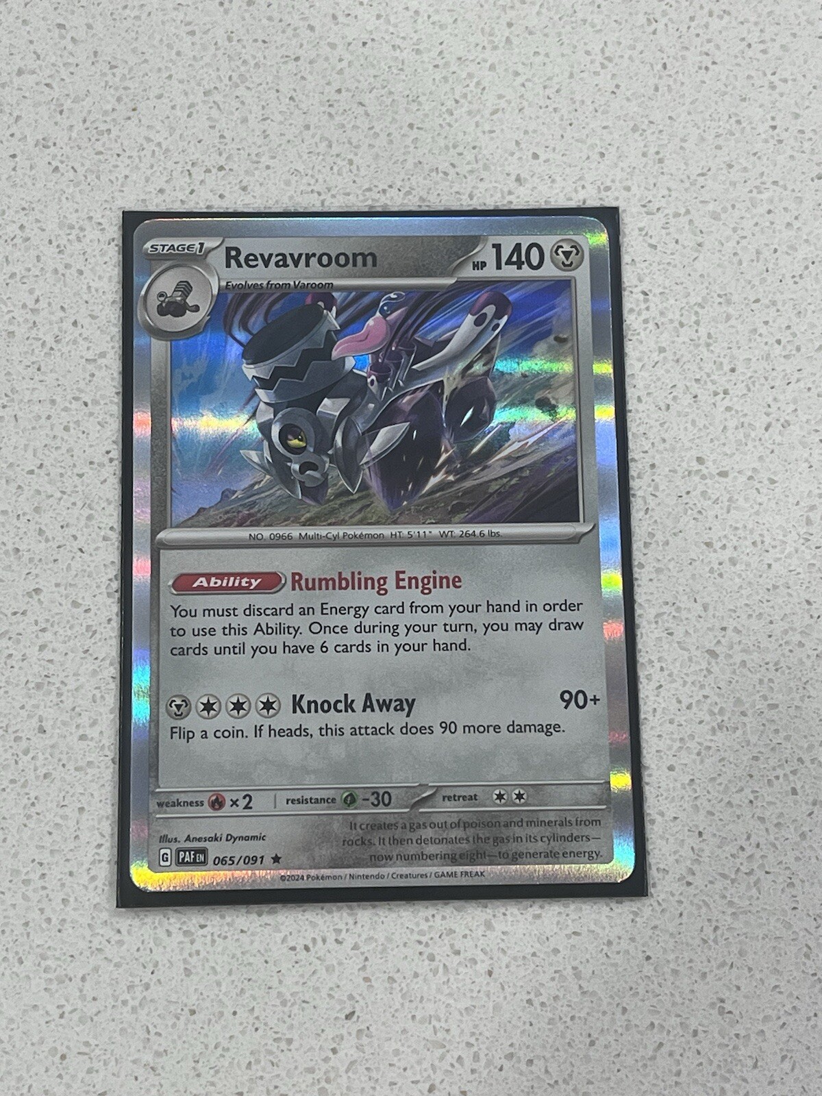 Pokemon TCG Paldean Fates Revavroom Holo Rare 065/091 NM