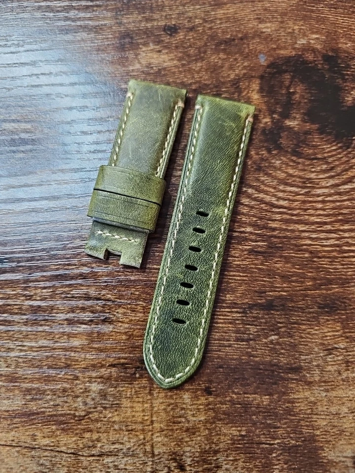 Panerai Watch 24/22mm OEM Dark Military Green Strap for Deployment Buckle - Image 2 of 4