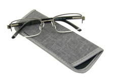 Foster Grant LYDEN Men's Reading Glasses RIMLESS GUNMETAL 2.75