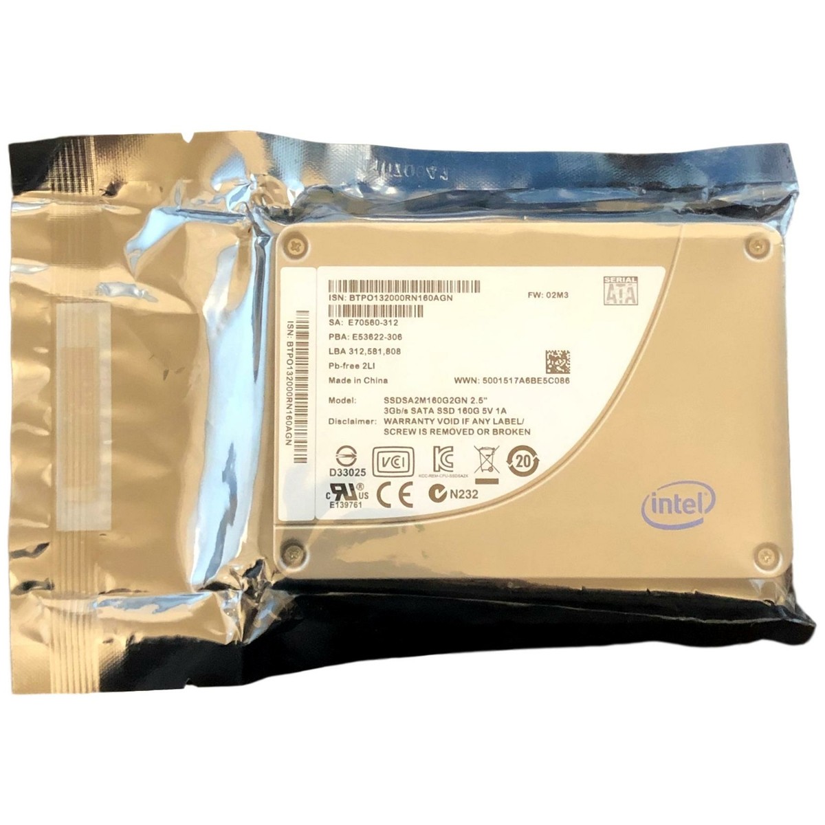 Intel SSD X25-M 2.5 160GB 9.5mm HDD SATA Laptop Solid State Drive  