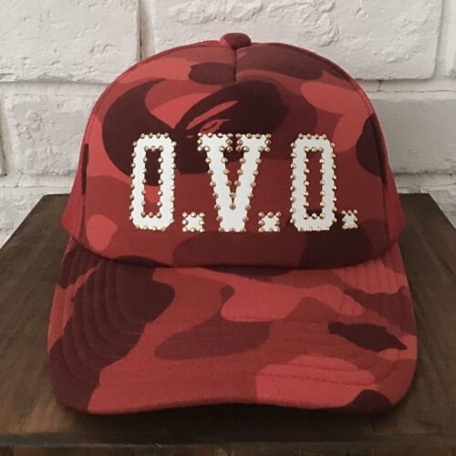 BAPE × OVO Red camo trucker hat cap A Bathing Ape - 第 1/9 張圖片