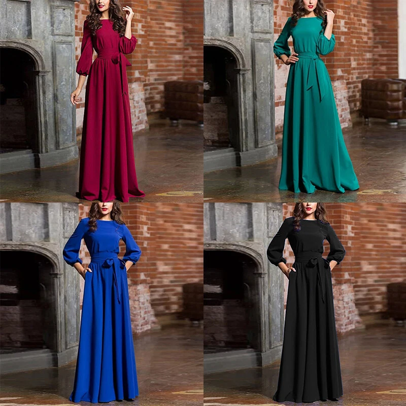 Long dress store with collar