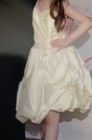 CW Designs Ivory Silk Spaghetti Strap Gown Jeweled Embellishments - Size 8 Girls — photo 2