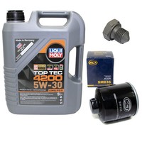 MotoröL Set 5W-30 5 Liter + ÖLfilter SM 836 + Schraube FüR Audi Seat Skoda VW