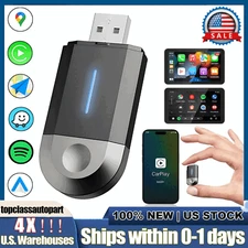 2-in-1 Wireless Carplay Android IOS Auto Adapter Mini Box Plug &Play Car Dongle