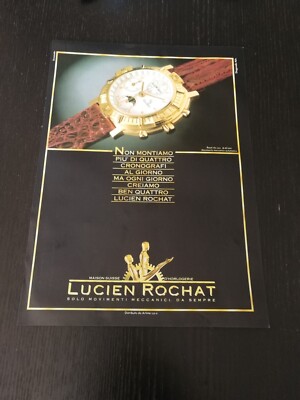 1991 LUCIEN ROCHAT ROYAL AIR GOLD ADVERTISING WATCH VINTAGE WATCH AD