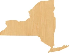 New York Laser Cut Out Wood Shape Craft Supply - Woodcraft Cutout