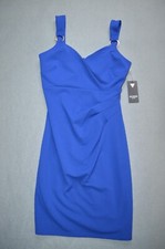GUESS Women's Scuba Body Con Dress Cobalt Blue Size 2 NEW GDDP3580