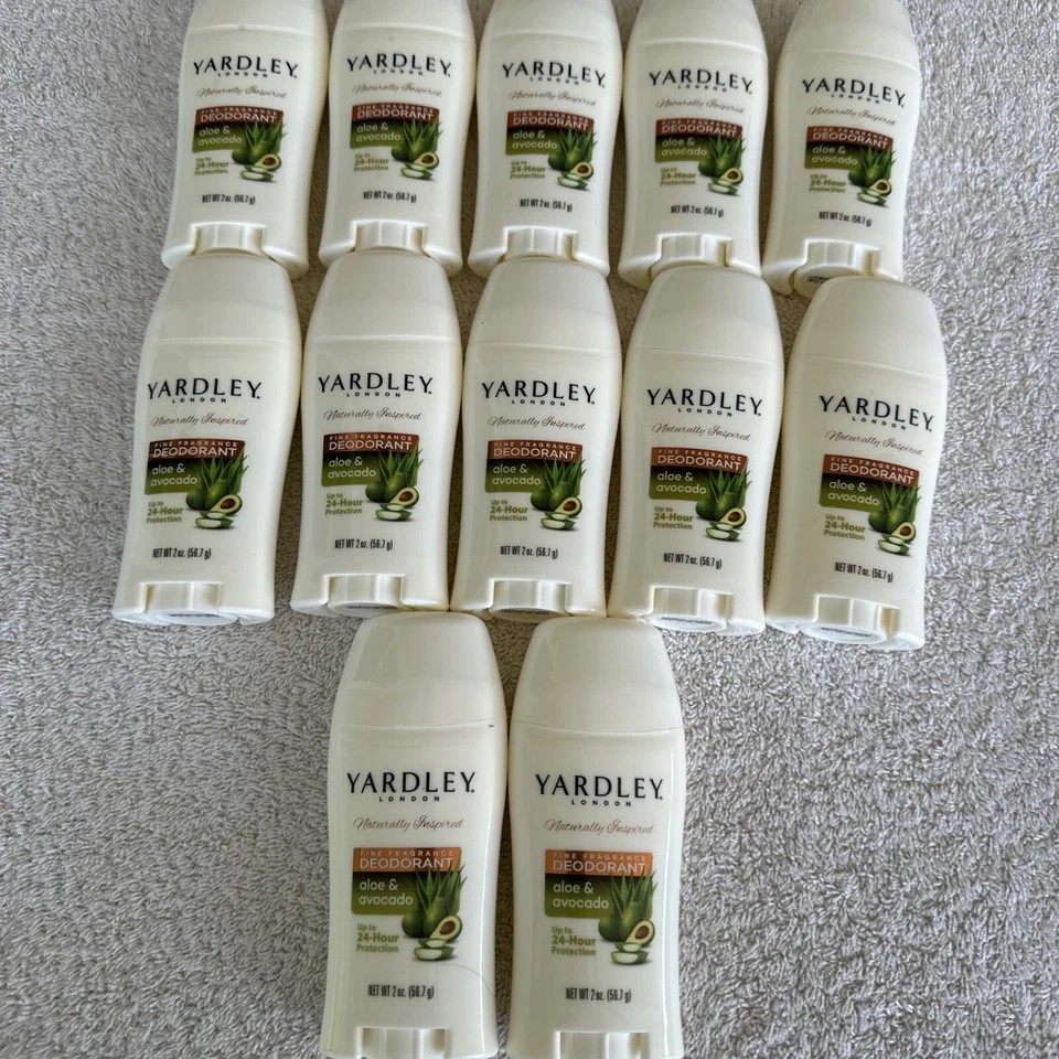 Pacote com 12 aloe e abacate antitranspirante Yardley London 2 oz inspirado naturalmente - Imagem 2 de 4