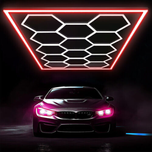 Hexagon Garage Lights Customize 5/28Grid Led Hexagon Light for Car Shop Gym - Picture 15 of 39