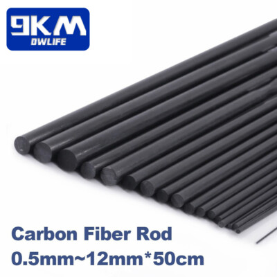 Fishing Rod Repair 0.5mm~12mm*50cm Carbon Fiber Sticks for Broken Fishing Pole