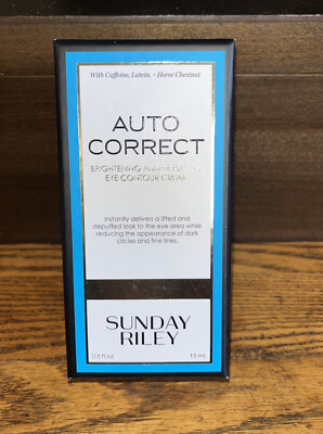 Sunday Riley Auto Correct Box Sunday Riley Auto Correct Brightening & Depuffing Eye Contour Cream 0.5 ...