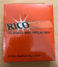 25 Rico BARITONE SAX Reeds 1.5 Strength - VTG - The World's Most Popular Reed 