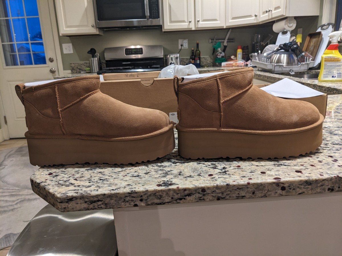 UGG Classic Ultra Mini Women's Boot, Size 9 - Chestnut (1135092