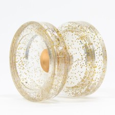 YoYoFactory Wedge - Polycarbonate - Evan Nagao Signature Glitter with Gold Hub 