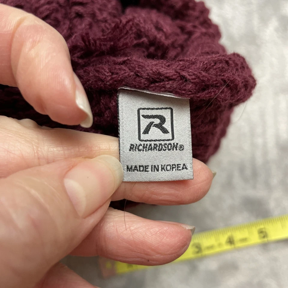 Chapéu gorro vintage Voler malha cabo Pom adulto sistema operacional Borgonha ciclismo Richardson - Imagem 4 de 4