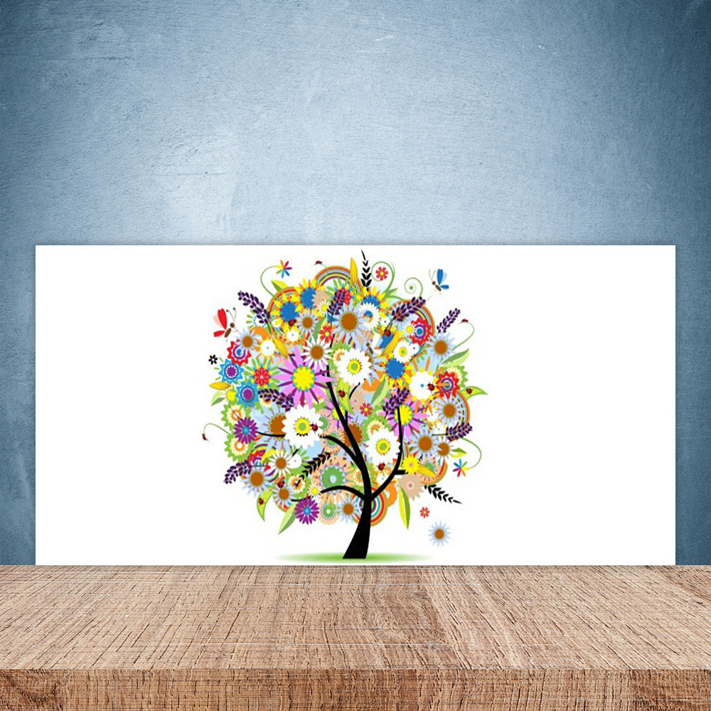 Crédence de cuisine en verre 100x50 Art Arbre : finissez-en avec les taches sur vos murs