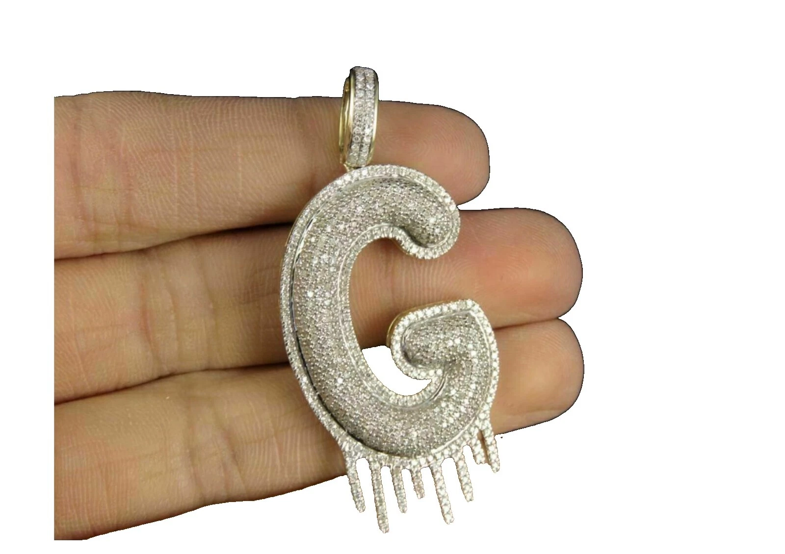 Belleza Collares y colgantes de Plata de Ley Blanco para hombres