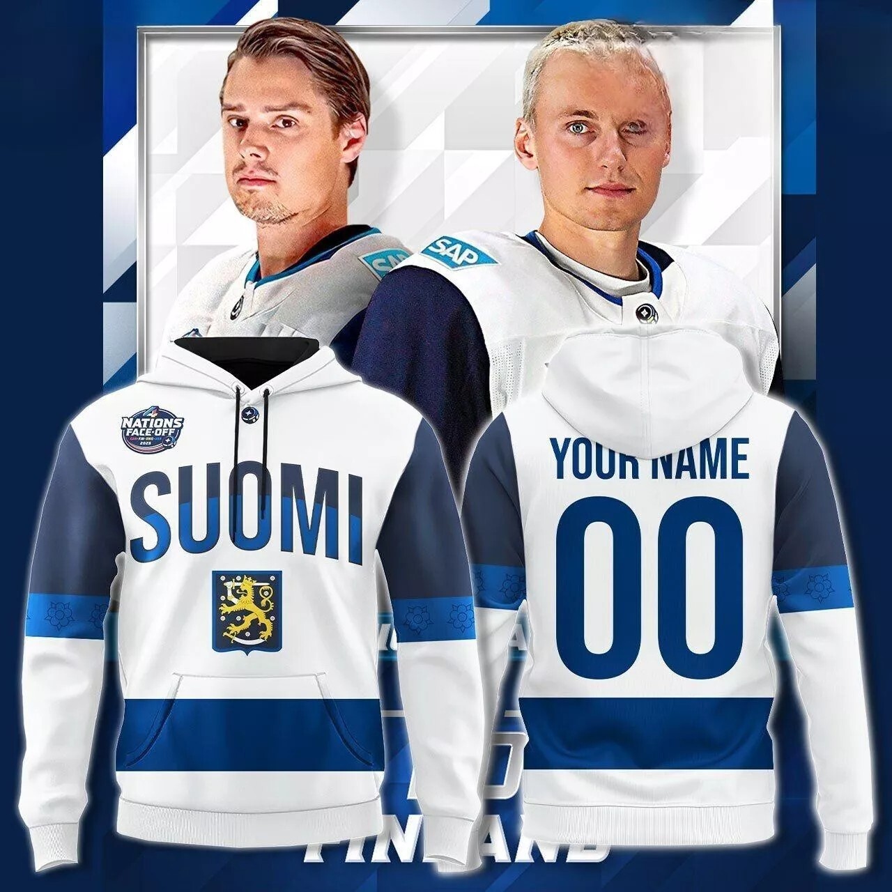 Finland Ice Hockey Team 2025 4 Nations Face-Off Limited Edition Hoodie