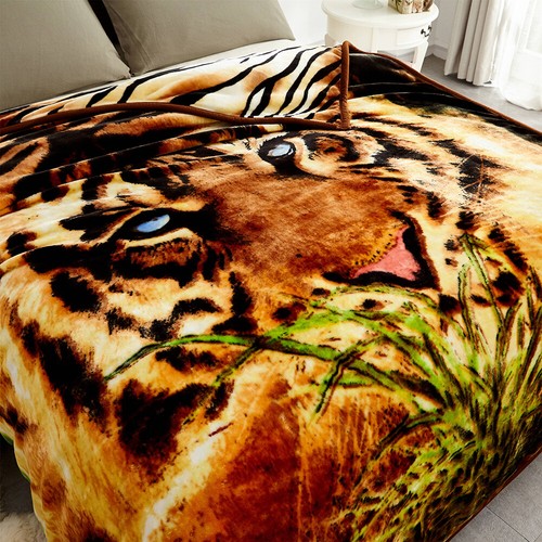 Reversible 2-Ply Korean Mink Blanket Animal Print Soft & Warm Throw Queen / King - Picture 21 of 150