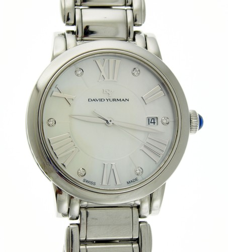 David Yurman Classic T716-M 38mm Stainless Steel Diamond MOP Dial Quartz Watch - Picture 4 of 12