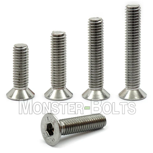 M4 Stainless Steel Flat Head Socket Cap Screws A2, Metric DIN 7991 0.70 Coarse
