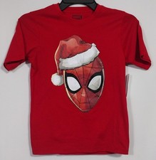 Marvel Spider-Man Boys' Graphic Christmas Santa Spidey Tee Red Size M 8 