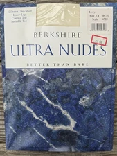 Berkshire Ultra Nudes Pantyhose Ivory Size 3-4 Style 4523 Control Top NIP
