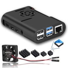 Raspberry Pi 4 Case with Cooling Fan and Heatsink for Pi 4B