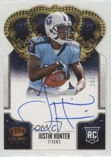 2013 Panini Crown Royale Gold Die-Cut Signatures 20/25 Justin Hunter Auto 4r3