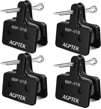 AGPTEK Bike Brake Pads, High-Performance Brake Pads, Disc Brake Pads & Spring (S