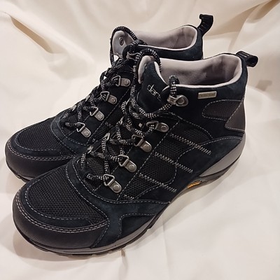 Dansko Paxton Black Suede Waterproof Walking Shoes EU 39 M 6.5 W 8