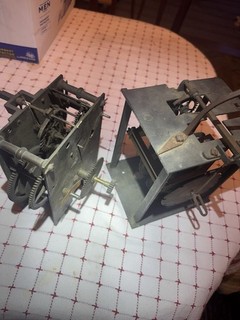 Antique Clock Movement (no name) Spares Or Repairs Untested.