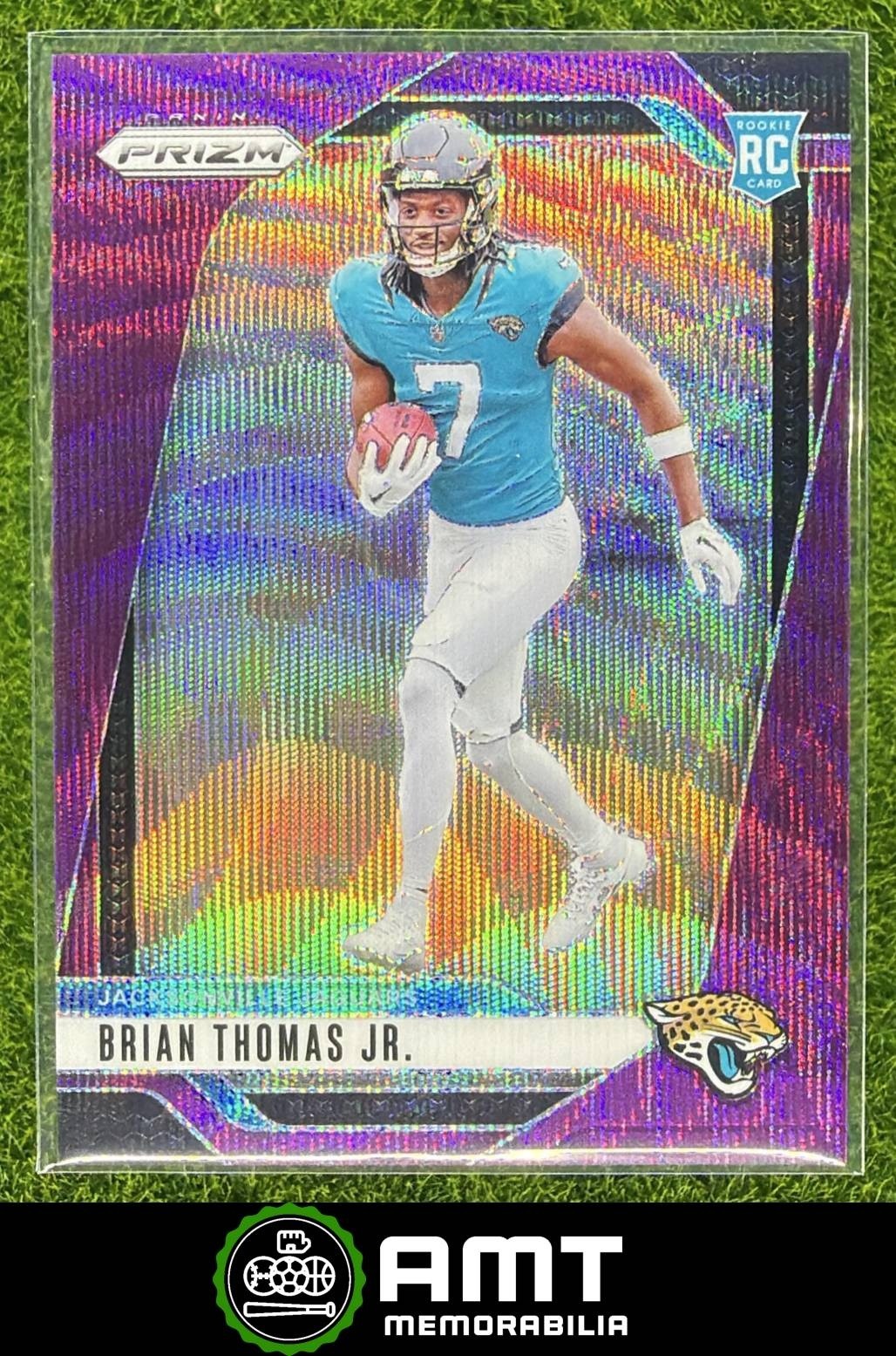 Brian Thomas Jr. RC 2024 Panini Prizm Purple Wave 4/99 Jacksonville Jaguars #314