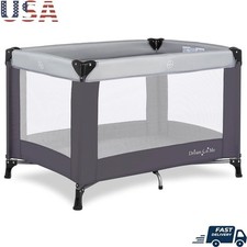 Portable Lightweight Playard Travel Crib Compact Folding Safe Mesh Design New