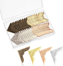 80PCS Metal Corners, Vintage Corner Protectors Iron Corner Guard for Scrapbook