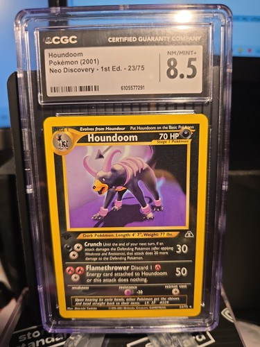 Houndoom (1st Edition) graded CGC 8.5 for sale on eBay