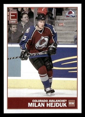 2003-04 Pacific Exhibit - Yellow Back Variation #37	Milan Hejduk