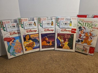 Lot of 5 -Vintage- NEW - Disney Christmas/Holiday Read Along, Sing Along