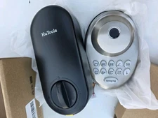 Biometric Electronic Keyless EntryDoor Deadbolt Lock Fingerprint Keypads -Silver
